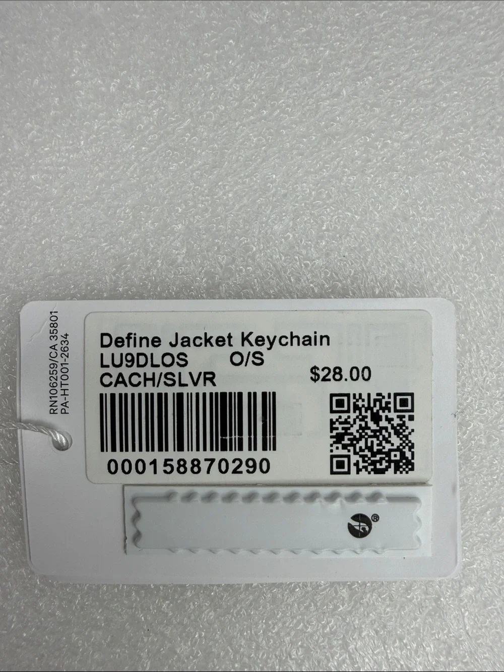 🆕 LULULEMON Define Jacket Keychain Cranberry Charm/Silver NWT